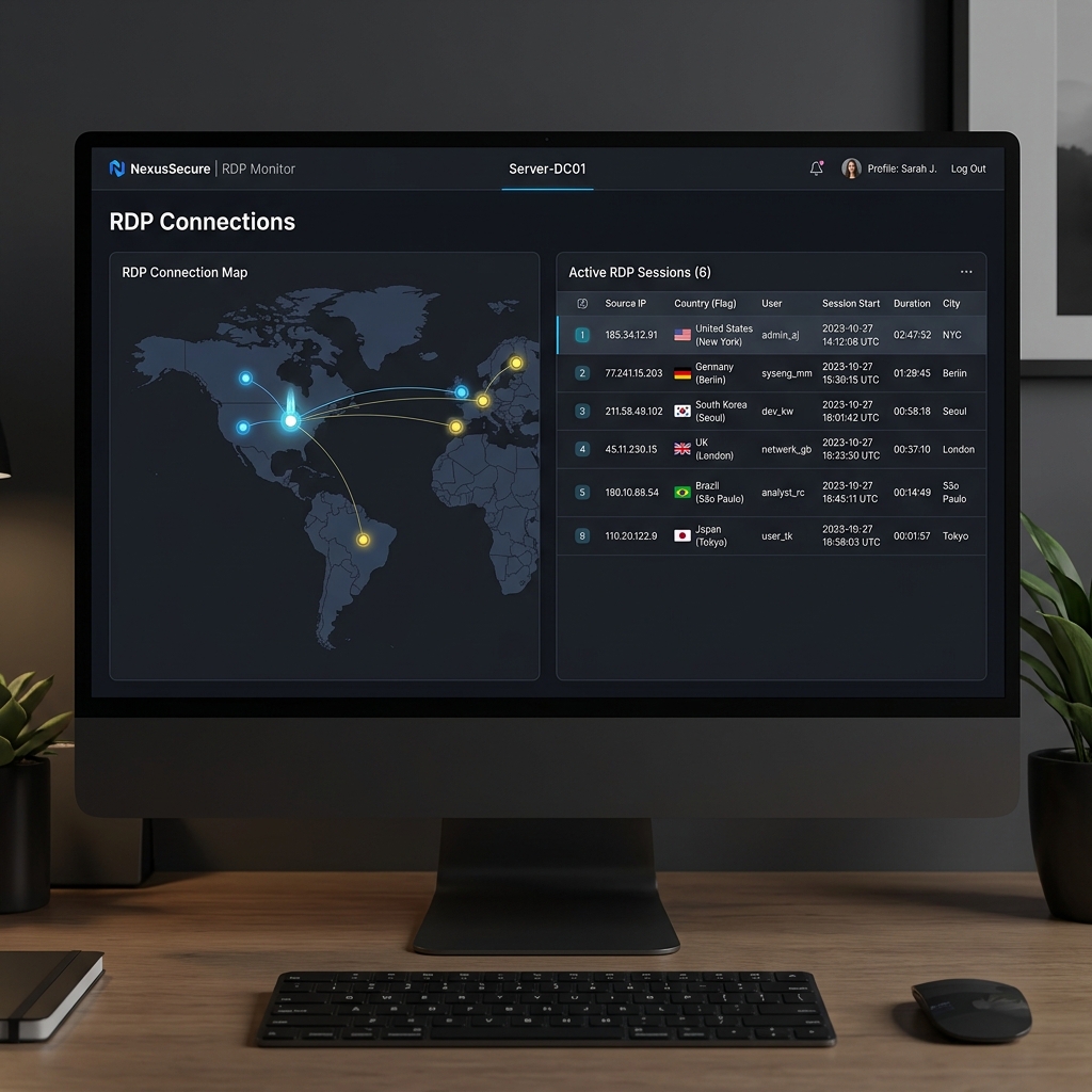Active RDP Connection Panel